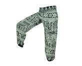 Kalhoty Joga WASTE, zelené, ornamenty