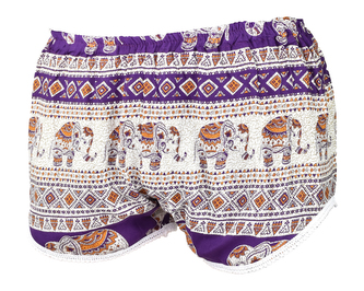 Kraťasy DAO, fialové, sloni