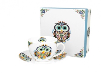 Hrnek s talířkem SOVA 250 ml