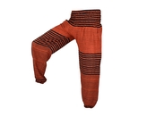 Kalhoty Joga WASTE, černo-červené pruhy