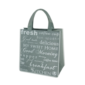 Taška nákupní textilní 34x36x22cm modrá GOOD MORNING