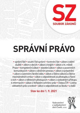 Soubor zákonů. Správní právo - stav ke dni 1.9.2021