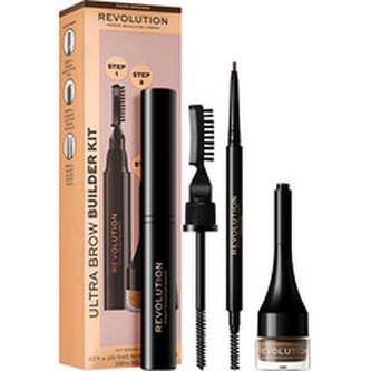 Revolution Sada na úpravu obočí Ultra Brow Builder Kit Dark Brown woman