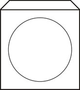 Papírová obálka na CD/DVD s okénkem, ve folii, 100-pack (lepící)