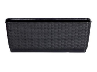 Truhlík s miskou 40 cm antracit Ratolla P