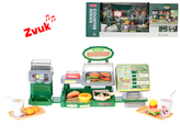 Fast food set 48cm na baterie s plničkou nápojů,pokladnou a zvuky s doplňky 35ks v krabičce