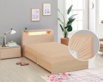 Prostěradlo plátěné - kávová - 90x200 cm