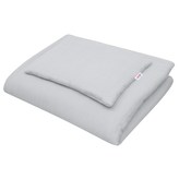 Mušelínový set do postýlky s výplní New Baby 100x70 cm světle šedý