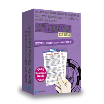 Pearson REVISE Edexcel GCSE (9-1) History Medicine in Britain Revision Cards