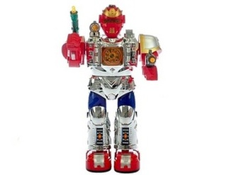 Robot česky mluvící 28 cm chodící na baterie se světlem a zvukem