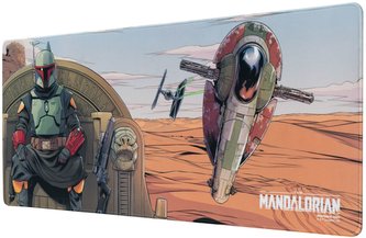 Herní podložka na stůl Star Wars|Hvězdné války: TV seriál The Mandalorian: Boba Fett (80 x 35 cm)