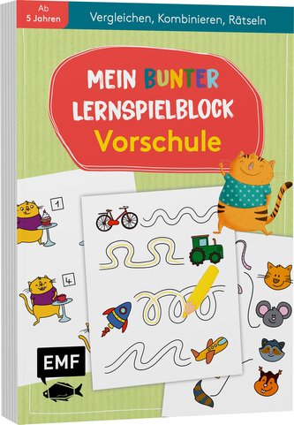 Mein bunter Lernspielblock - Vorschule: Vergleichen, Kombinieren, Rätseln