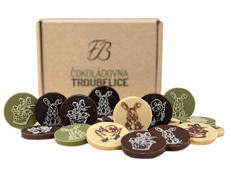 Čokoládovna Troubelice Sada čokoládových velikonočních koleček 24 ks