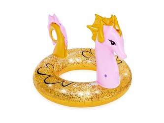 Bestway  45" x 41"/1.15m x 1.04m Glitter Seahorse Swim Ring