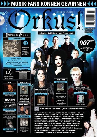Orkus-Edition mit DEPECHE-MODE-Specials & Jubiläums-Gewinnspiele