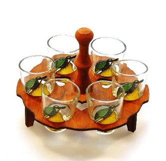 Sklenice 6x30ml ve stojanu  KARUSEL