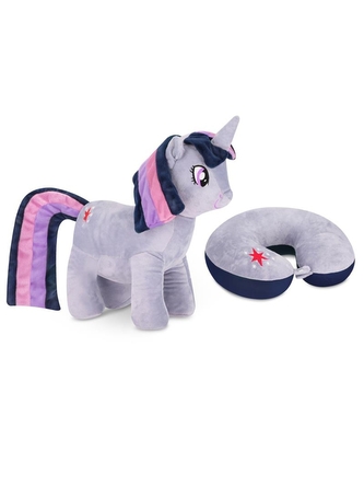 Spokey - SPARKLE 2v1 Dětský cestovní polštářek a plyšo