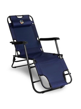 Spokey - TAMPICO Skládací křeslo/lehátko 2v1 - tmavě modré