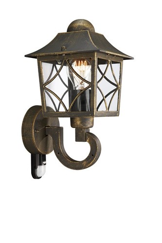 17478/42/PN Venkovní nástěnné svítidlo s pohybovým čidlem Cambridge E27 1x60W IP44 černá b