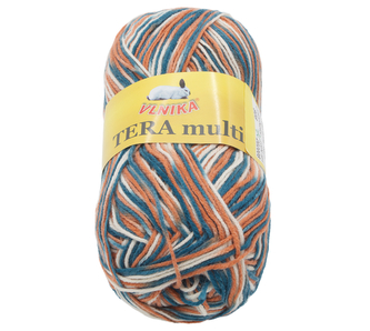 Příze TERA Multi - modrá, tera, bílá - 100g / 300 m