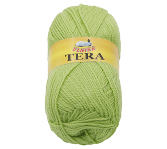 Příze TERA - hráškově zelená - 100g / 310 m