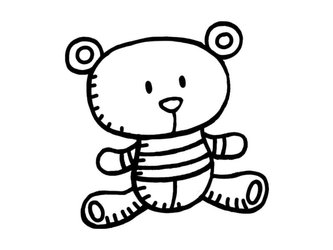 Dřevěné razítko Aladine velikost B - méďa