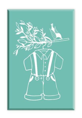 Dřevěné razítko Aladine velikost D - chlapecký oblek