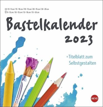 Bastelkalender weiß groß 2023