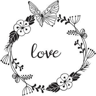 Dřevěné razítko Aladine velikost F - láska