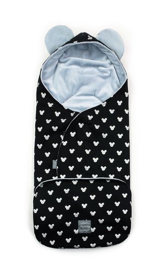 Floo for baby zavinovačka 2v1 s oušky_MIKI BLUE