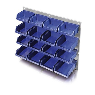 ERBA Sada plastových zásobníků na kovové PEG desce 17 ks ER-06602