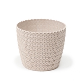 Plastový květináč Magnolia Jersey ECO 190 mm, bílý