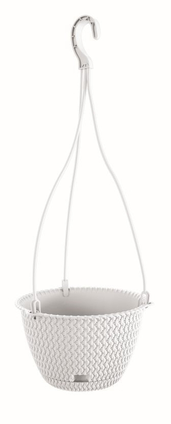 Závěsný květináč Splofy Round W bílý 27 cm