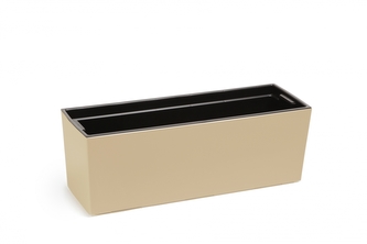 Plastový truhlík Begonie lesklý 190x560 mm, cappuccino