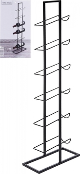 Kovový stojan na víno 84x27x24 cm, černý
