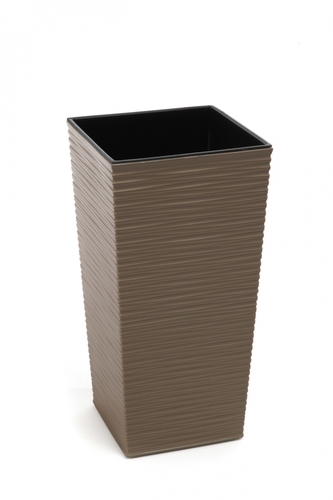 Plastový květináč Finezia vroubek 350x350 mm, frappe