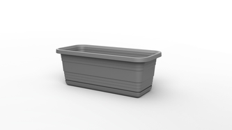 Plastový truhlík Bona s podmiskou, 400 mm, antracit