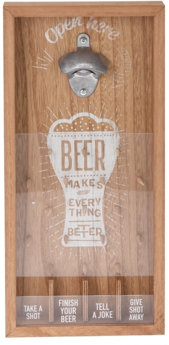 Otvírák pivních lahví BEER 39x18,5x4 cm