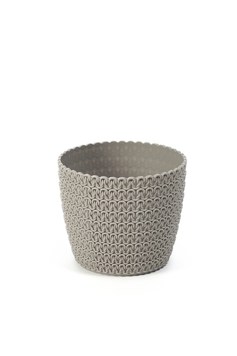 Plastový květináč Magnolia Jersey 140 mm, taupe