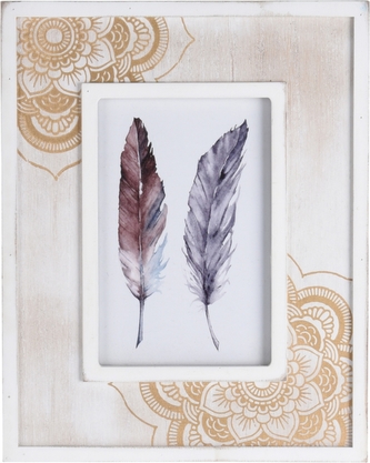 Dřevěný fotorámeček Mandala 26,5x21,5 cm