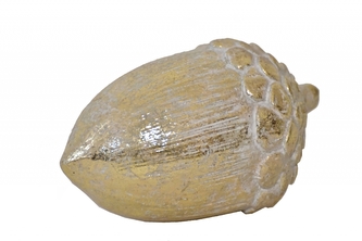 Dekorativní žalud z polyresinu 6,5x6,5x11 cm, zlatý