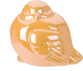 Perleťový ptáček žlutý 12,5x10x10,5 cm