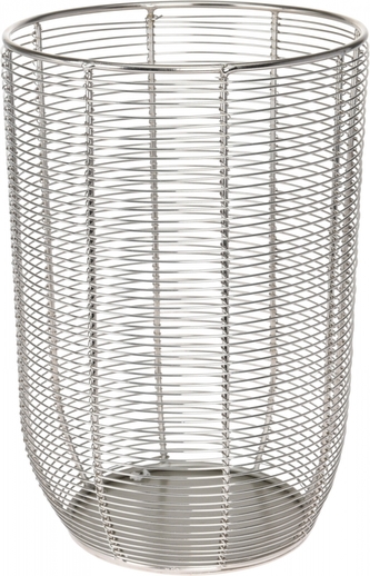 Kovová lucerna proplétaná, stříbrná, 25x17 cm