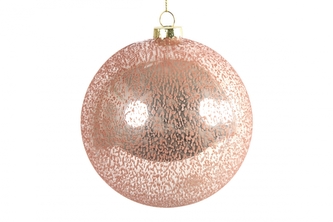Růžová vánoční baňka Yana L