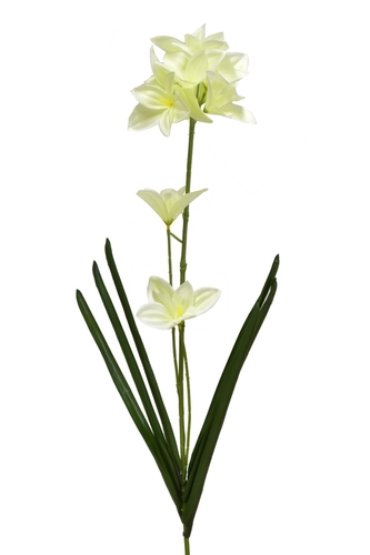 Umělá lilie 73 cm, bílá
