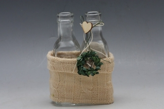 2xláhev+bavlněný úplet 16 cm