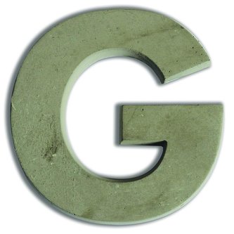 Betonové písmeno k dekoraci 7,6 cm - G