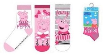 SADA 3 KS PONOŽKY PEPPA PIG - velikost 31-34