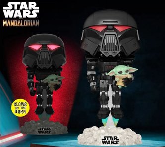 Funko POP Star Wars: The Mandalorian - Dark Trooper w/Child (exclusive special edition GITD)