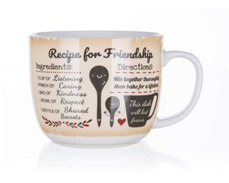BANQUET Hrnek keramický polévkový RECIPE FOR FRIENDSHIP 730 ml